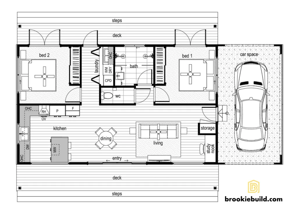 Floorplan of detached dwelling for brookie build.